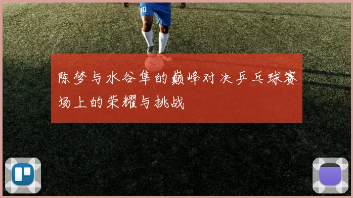 陈梦与水谷隼的巅峰对决乒乓球赛场上的荣耀与挑战